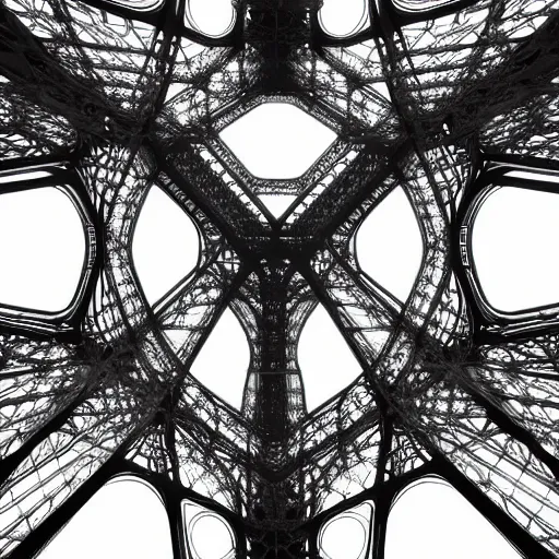 Image similar to fractal eiffel tower. highly detailed, award winning photography.