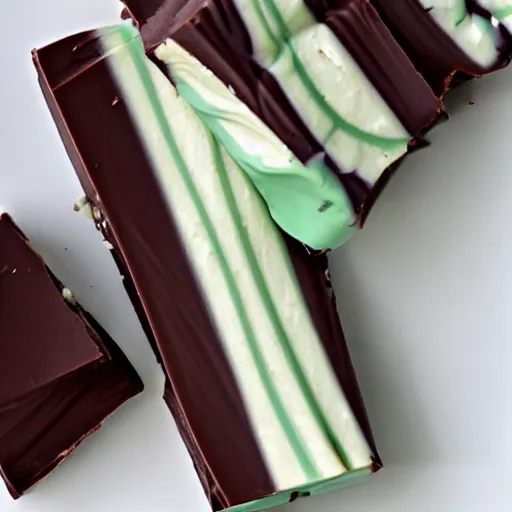 Prompt: chocolate mint fudge taffy