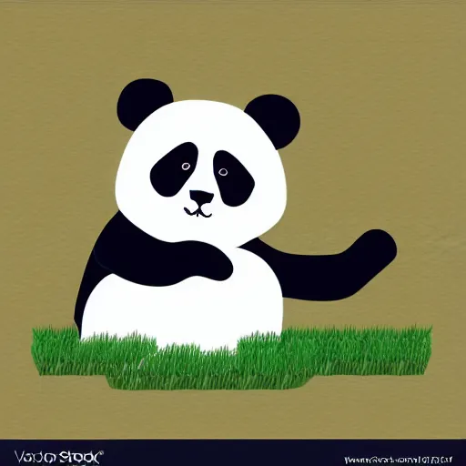 Prompt: panda vector art