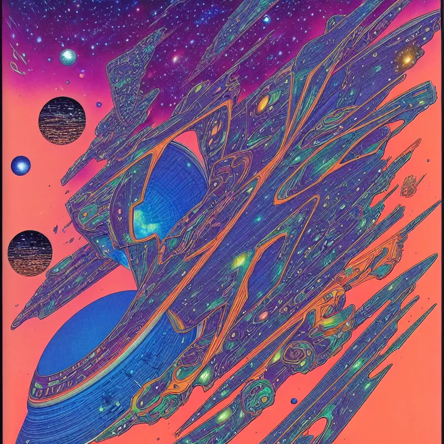 Prompt: ( ( ( ( beautiful edge of the galaxy, with decorative frame design ) ) ) ) by mœbius!!!!!!!!!!!!!!!!!!!!!!!!!!!, overdetailed art, colorful, artistic record jacket design
