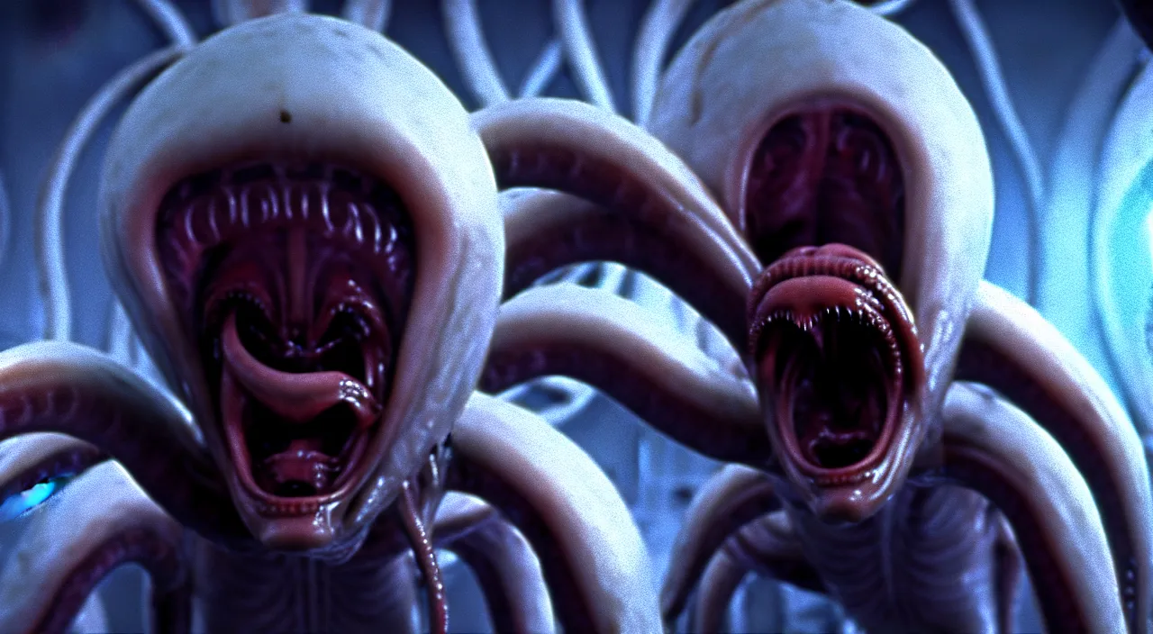 Prompt: gary busey, tentacles, alien ( 1 9 7 9 ), body horror, unreal engine, octane render, depth of field, cycles render, hd