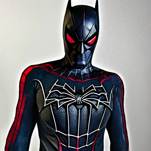 Prompt: half batman, half spiderman