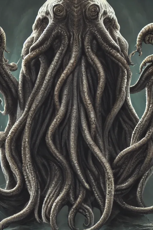 Image similar to a portrait of Cthulhu, ultra realistic, 8K,