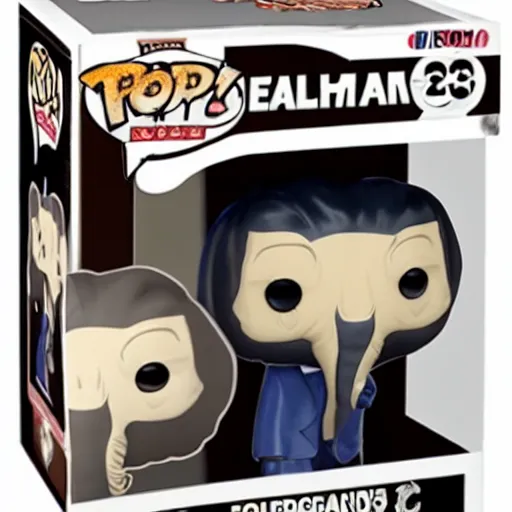 Prompt: elephant man funko pop