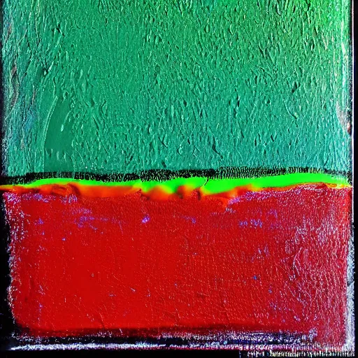 Image similar to orange on top, green on bottom, abstract