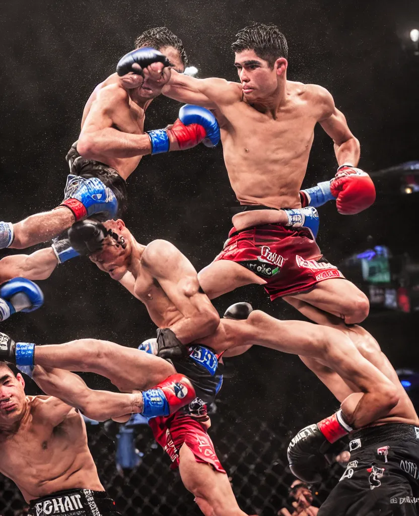 Image similar to chito vera knocks out dominick cruz via headkick, by annie leibovitz and steve mccurry, natural light, detailed face, canon eos c 3 0 0, ƒ 1. 8, 3 5 mm, 8 k, medium - format print