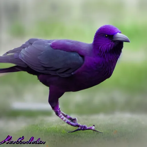 Prompt: purple crow