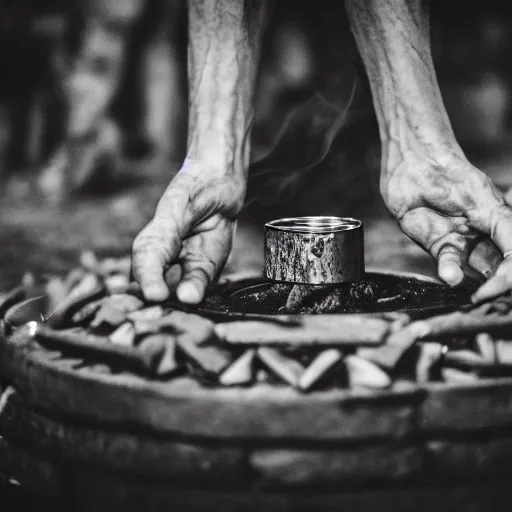 Prompt: new fire ceremony, leica m 9, voigtlander 3 5 mm, depth of field, 1 9 3 0 s