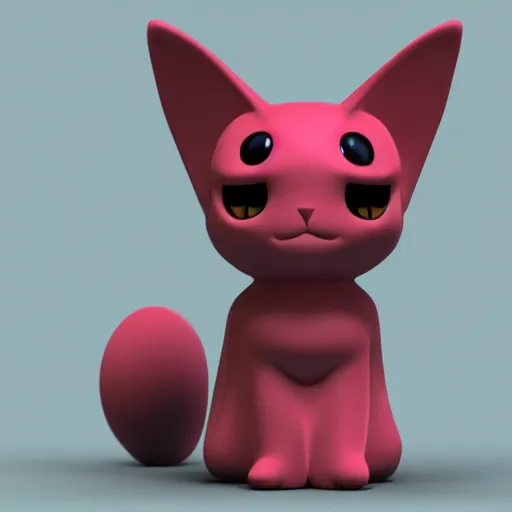 Prompt: 3 d render of a cute electric type cat based pokemon, digital art