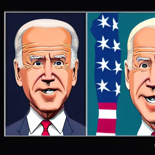 Image similar to joe biden charicature