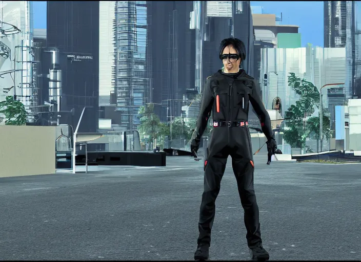 Image similar to hideo kojima's pt in the style of mirror's edge, screenshot