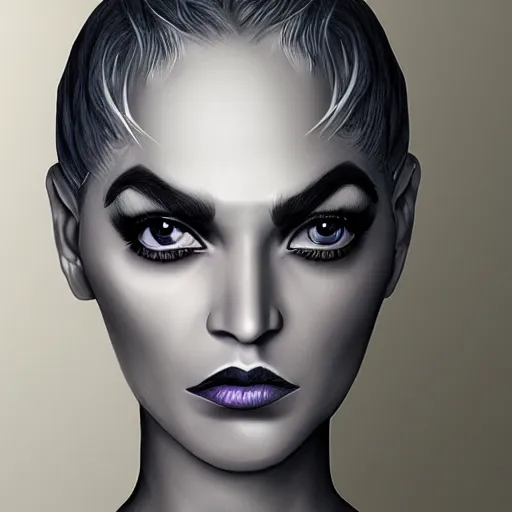 Prompt: drow woman with beautiful eyes, symmetrical face