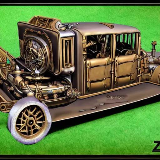 Prompt: detailed schematics of steampunk version of micheline colonial # zm 5 1 4 vehicle, steampunk, detailed,