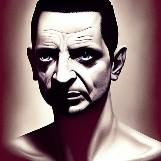 Image similar to dave gahan as a zombie looking off to the side, zombie with white eyes, 7 days to die zombie, fine art, award winning, intricate, elegant, sharp focus, cinematic lighting, highly detailed, digital painting, 8 k concept art, art by z. w. gu and alex konstad and brom and michael hussar, masterpiece, 8 k