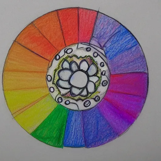 Prompt: circle of life, color pencil sketch, white background, rainbow colors, 8 k