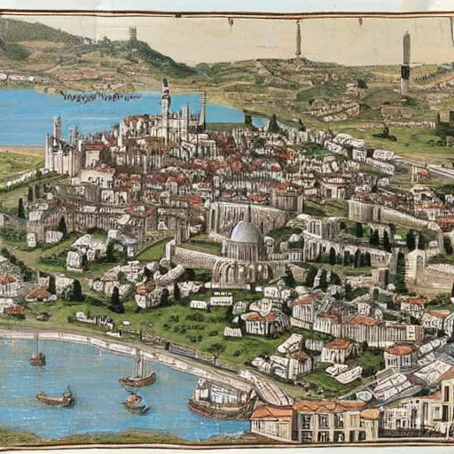 Prompt: constantinople in 1 2 0 0, byzantine,