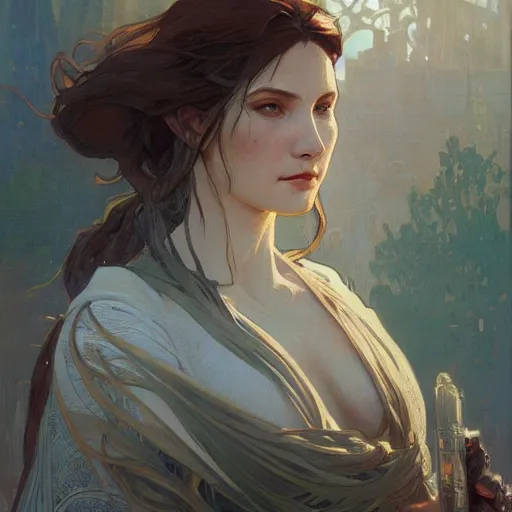 Prompt: a Portrait illustration of Malenia Blade of Miquella by greg rutkowski and alphonse mucha,In style of digital art.hyper detailed,smooth, sharp focus,trending on artstation