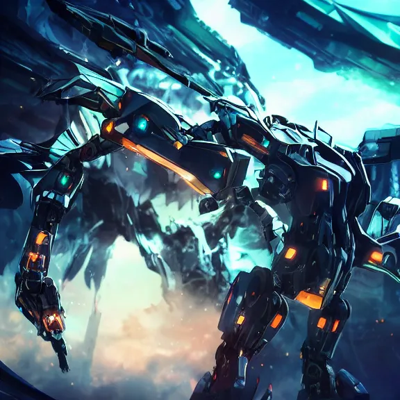 Prompt: cinematic full shot, of stunning beautiful quadrupedal robot mecha dragon god, sharp sleek edged black armor, shining gold accents around the edges, sharp mawshot, sleek OLED blue visor for eyes, sleek dragon legs, two massive wings that take up the frame, walking in busy neon city streets, epic shot, full body shot, highly detailed art, sci fi, furry, 8k HD, 3D realistic, warframe fanart, destiny fanart, furry art, dragon art, feral art, macro art, furaffinity, DeviantArt, sofurry