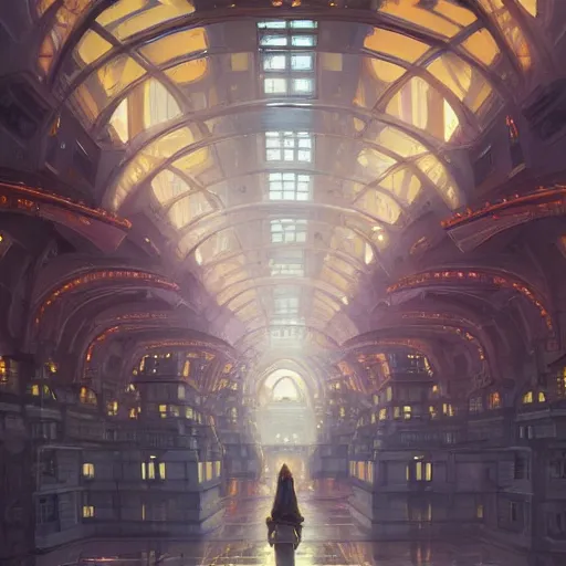 Prompt: city built underground, lots of lights, science fiction, colorful, elegant, pale, highly detailed, digital painting, artstation, concept art, smooth, sharp focus, illustration, art by artgerm and greg rutkowski and alphonse mucha