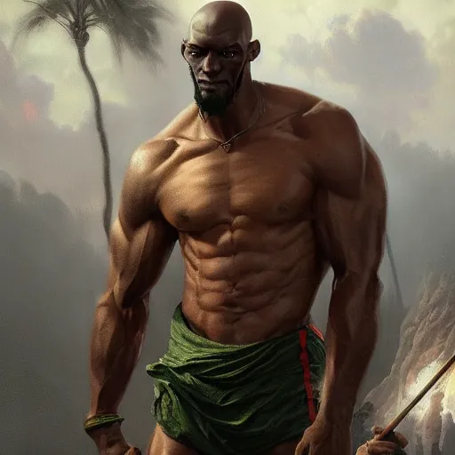 Image similar to the ultimate gigachad, incredibly muscular Kevin Garnett trending on artstation oil on canvas by J.C. Leyendeck and Edmund Blair Leighton and Charlie Bowater octane render