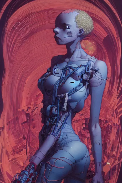 Prompt: citizen waist shot soft light painted by james jean and katsuhiro otomo and erik jones, inspired by the fifth element, smooth face feature, intricate oil painting, high detail illustration, sharp high detail, manga and anime 1 9 9 9