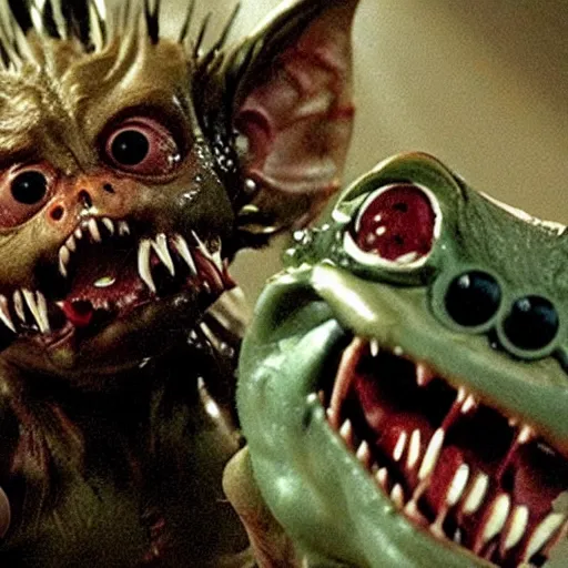 Image similar to gremlins vs predator