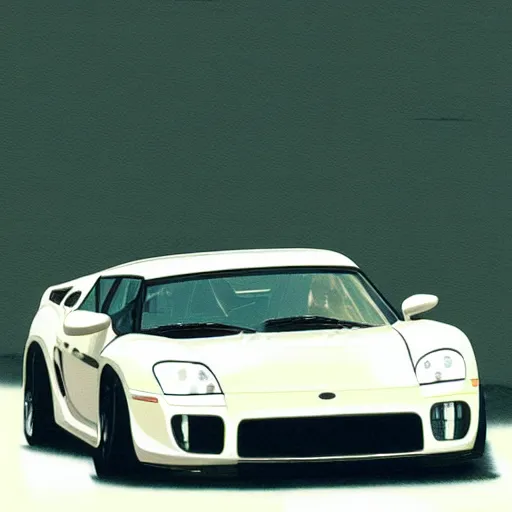 Image similar to Noble M600 in Initial D, anime art