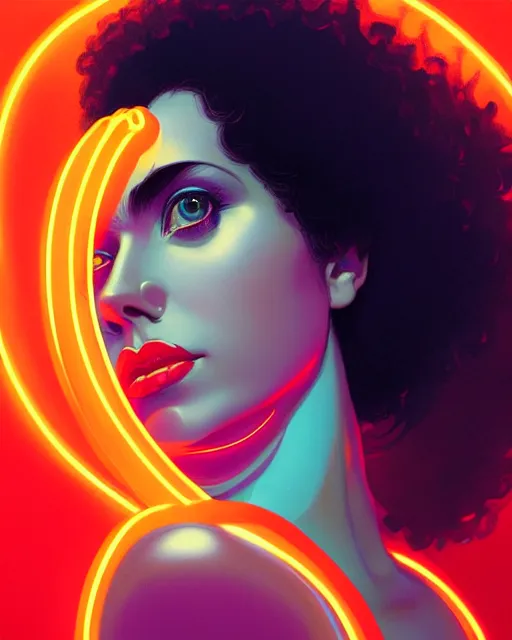 Image similar to symmetry portrait of poly styrene, neon plastic, glowing lights intricate, elegant, highly detailed, digital painting, artstation, concept art, smooth, sharp focus, illustration, art by artgerm and greg rutkowski and fra angelico and alphonse mucha