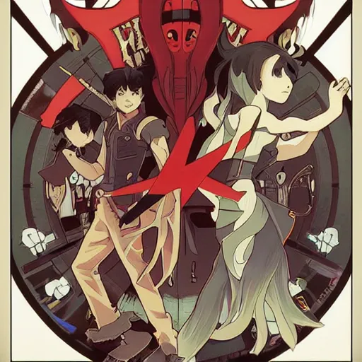 Image similar to the versus symbol from a video game, by hayao miyazaki and rossdraws and artgerm and greg rutkowski and alphonse mucha and studio ghibli, illustrated,