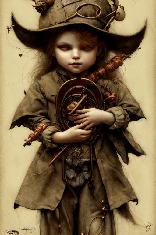 Prompt: kid doll toy design | esoteric symbolism | jean - baptiste monge, esao andrews, bastien lecouffe - deharme, tim jacobus, ken currie | ultra - detailed realism, soft cinematic lighting, hi - fructose, artstation, high - quality, ink watercolors wes anderson poster art