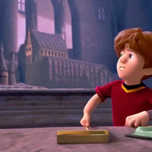 Image similar to harry potter and the sorcerer's stone, animated by pixar in 3 d hd