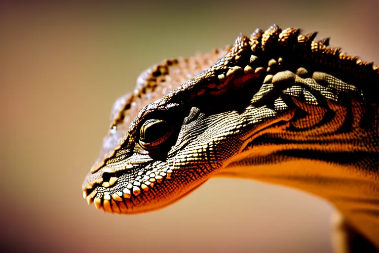 Image similar to very sad lizard looks into the lens, professional shooting, many details, high quality, 8 k