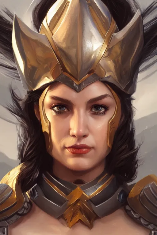 Image similar to amazon valkyrie athena, d & d, fantasy, portrait, highly detailed, headshot, digital painting, trending on artstation, concept art, sharp focus, illustration, art by artgerm and greg rutkowski and magali villeneuve