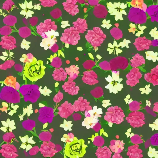 Prompt: flower game texture, asset