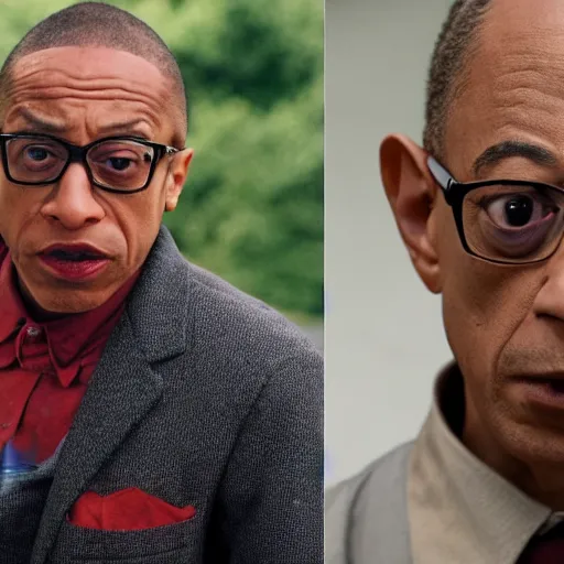 Image similar to Gus Fring from better call saul with gollum face