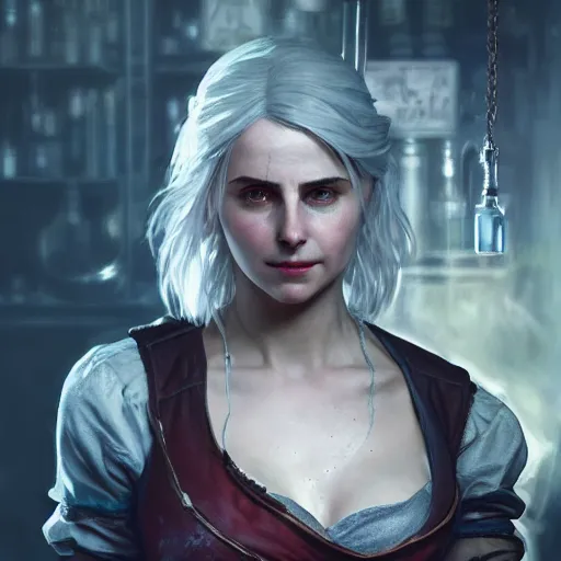 ciri from the witcher in cyberpunk alchemy laboratory | Stable ...