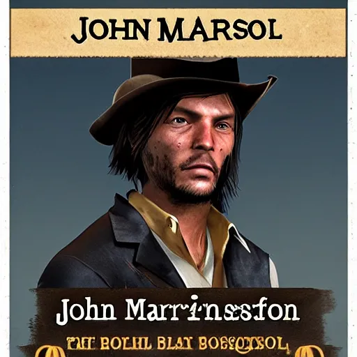 Prompt: John Marston high school yearbook photo