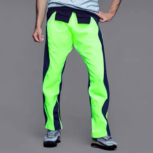 Image similar to highly dynamic pants, baggy, motion, flow, jump, intrincate design, light, extra wide, swirl