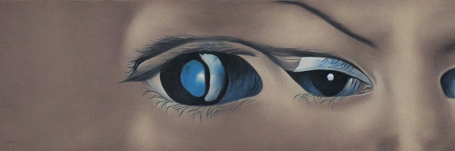 Image similar to eye painting magritte