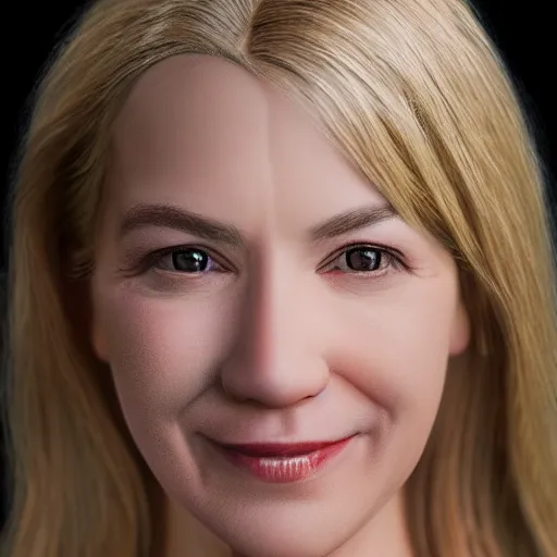 Image similar to suzy benderson corporate portrait, professional profile picture, hyperreal lifelike detailed uncanny valley realism