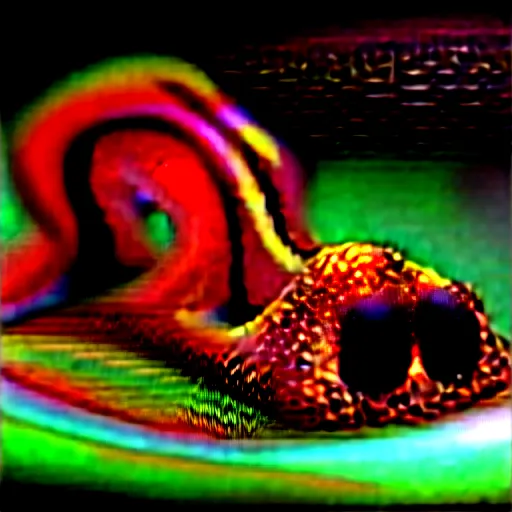 Image similar to fiery whimsical emotional eyes cephalopod, in a photorealistic macro photograph with shallow dof, in the deepest seas of the unconscious psyche