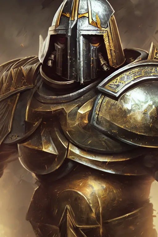 Image similar to armor portrait heros warhammer 4 0 k horus heresy fanart - the primarchs emperor by johannes helgeson animated with vfx concept artist & illustrator global illumination ray tracing hdr fanart arstation zbrush central hardmesh 8 k octane renderer comics stylized