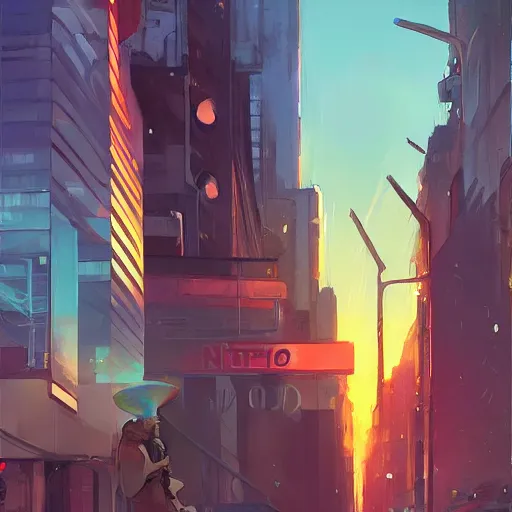 Image similar to science fiction city, art gta 5 comics, official fanart behance hd artstation by jesper ejsing, by rhads, makoto shinkai and lois van baarle, ilya kuvshinov, ossdraws