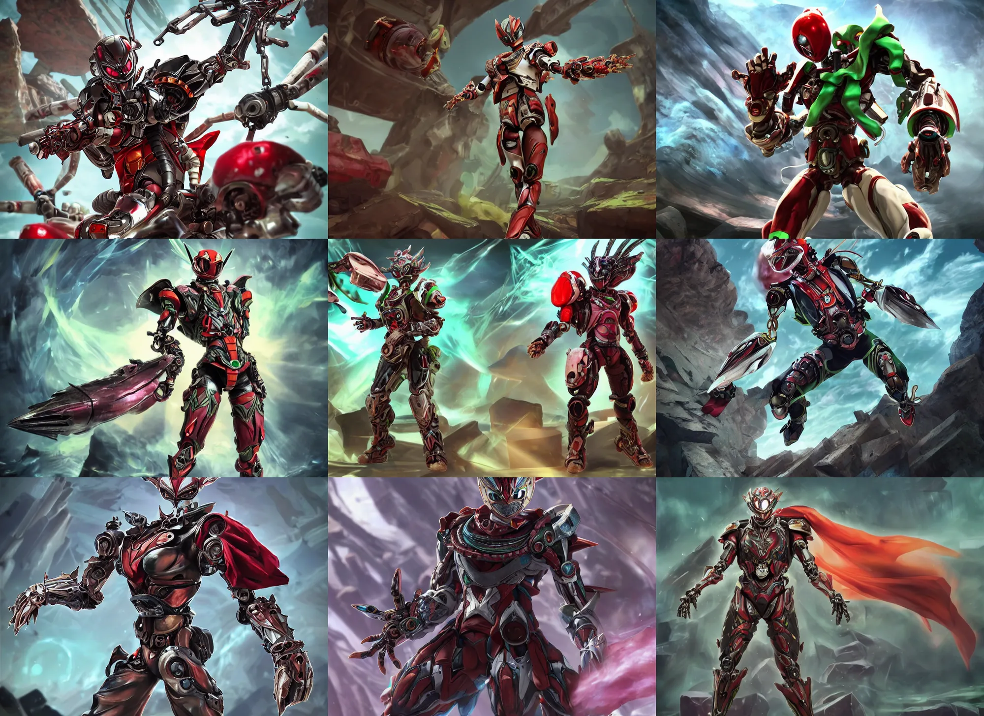 Prompt: ((Biomechanical)) Kamen Rider!!!!!!!!!!!! with a red scarf billowing behind him standing in a rock quarry, full body single character, League of Legends Character Splash Art!!!!, rubber suit, Arcane style!!!!!, action scene, fight scene, good value control, high quality, 4k, ultra realistic, highly detailed, illustration, promotional image, matte painting, rule of thirds, centered, cinematography, moonlit night,