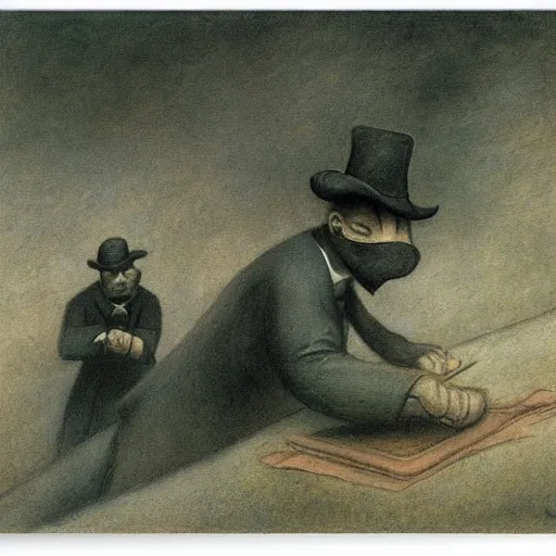 Image similar to a hyper realistic painting of a bank robbery, by alfred kubin, highly detailed, vivid color,