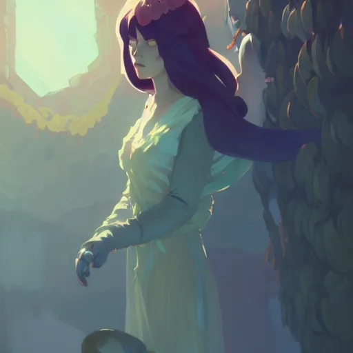 Image similar to madeline from celeste, highly detailed, digital painting, artstation, concept art, sharp focus, illustration, art by greg rutkowski and alphonse mucha