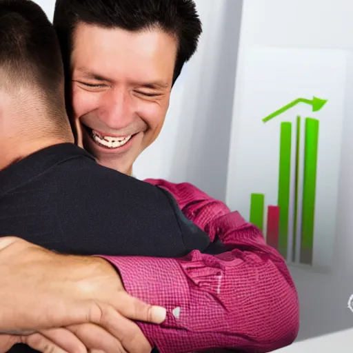 Image similar to a nice hug after a long week of day trading