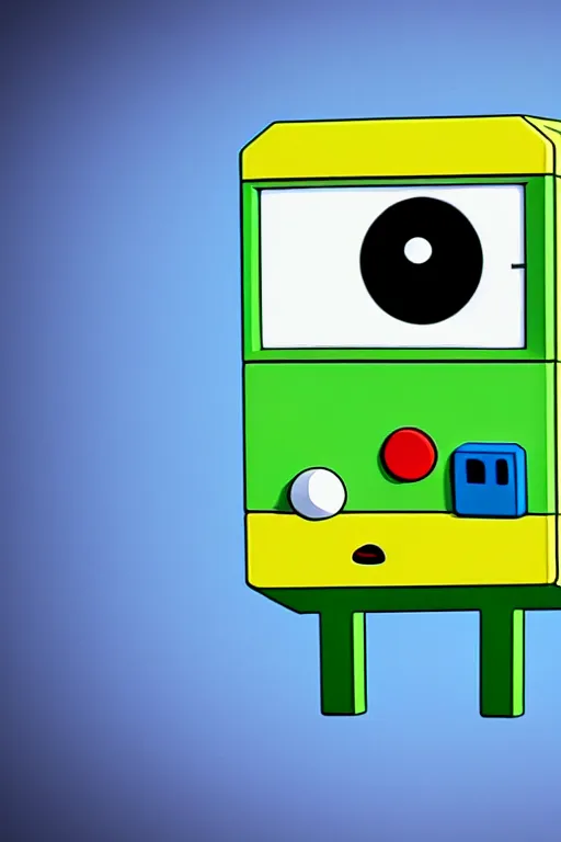 Image similar to BMO from adventure time hyper realistic, very realistic, unreal engine 4k