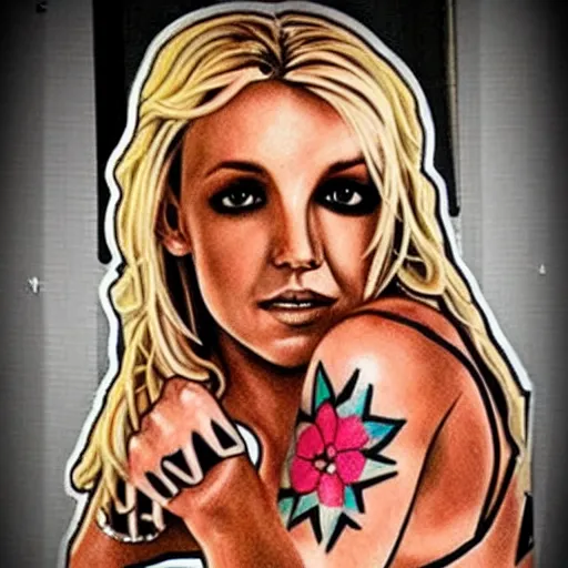 Image similar to tattoo of britney spears realistic