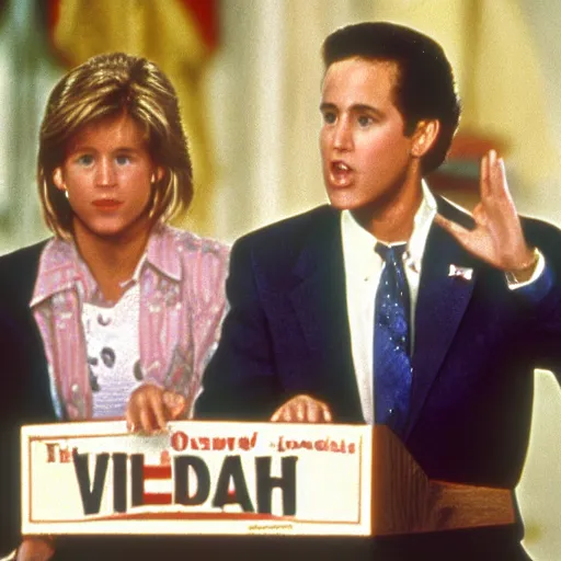 Prompt: joe biden stars in full house, tv capture, vhs